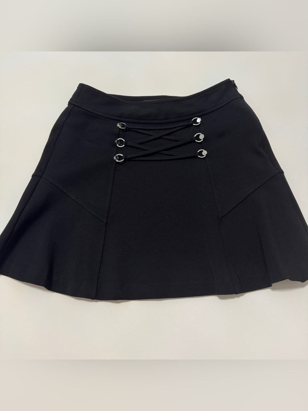 Guess Black Lace-Up A line skirt size S
